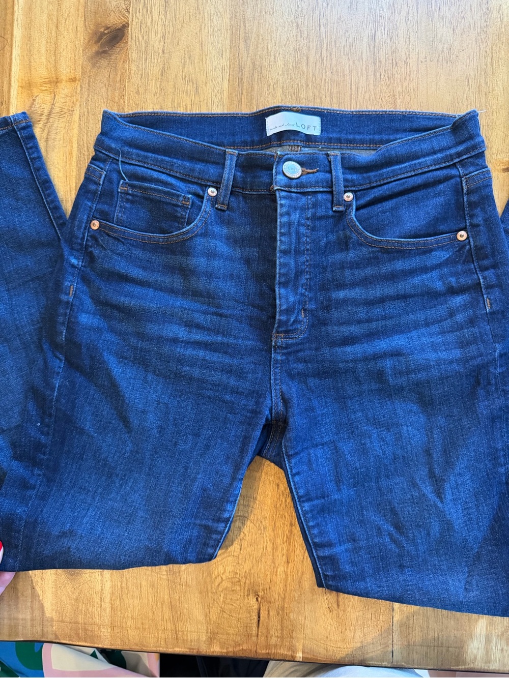 LOFT Dark Indigo Skinny Jeans